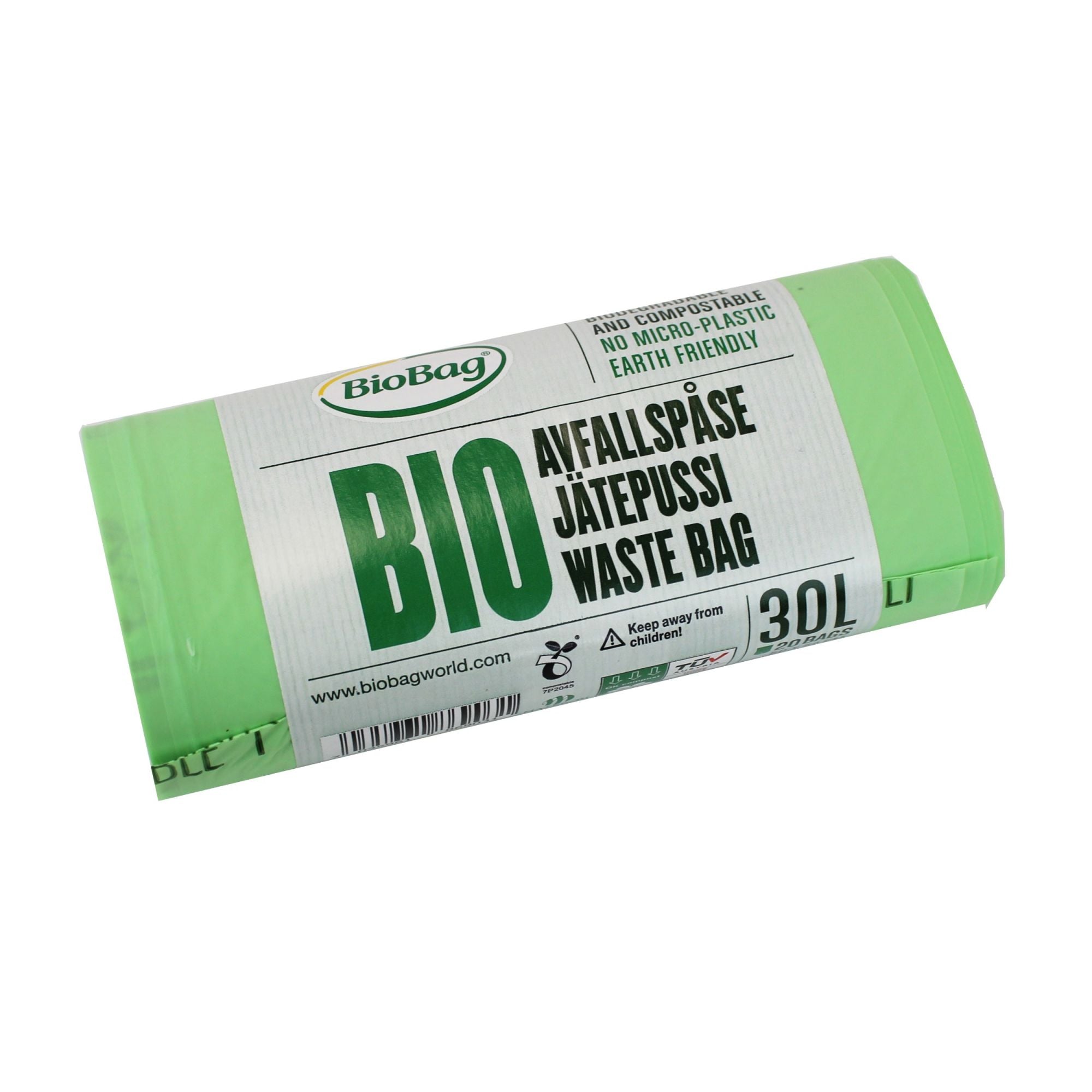 BioBag biokompostējami atkritumu maisi, 30l, 20gb.