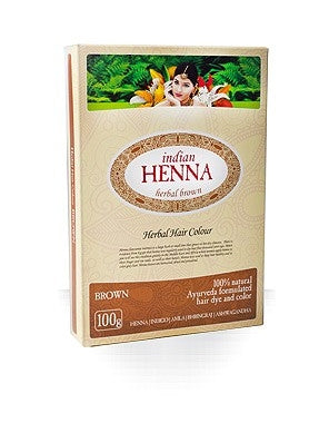 Indian Henna matu krāsa Brown (brūna), 100g