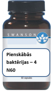 Swanson uztura bagātinātājs Pienskābās baktērijas - 4, 60 kaps.