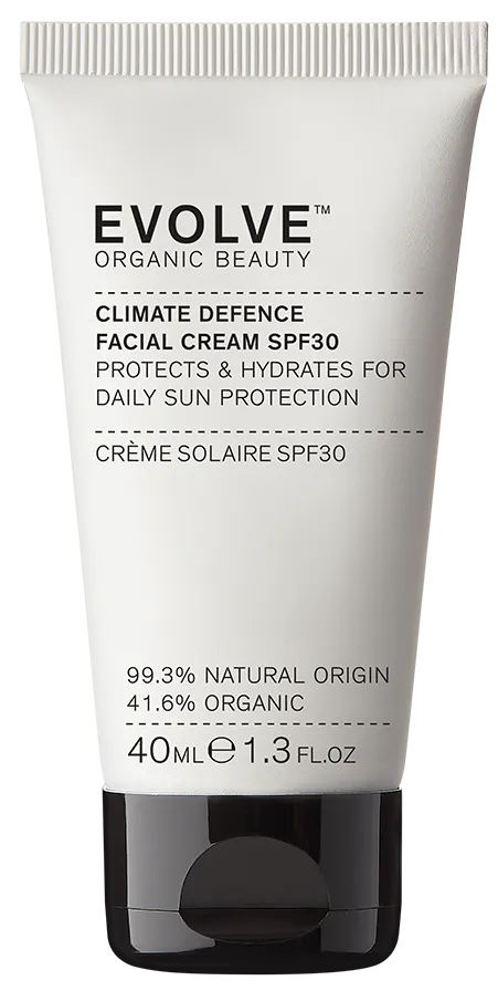 Evolve Organic Beauty saules aizsargkrēms sejai ar SPF30 "Climate Defence", 40ml