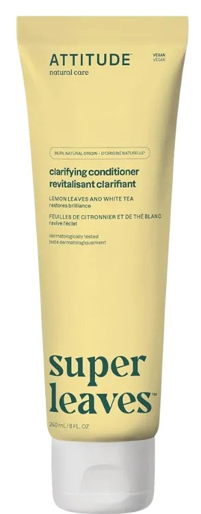 Attitude Super Leaves kondicionieris galvas ādas attīrīšanai ar citronu lapu ekstraktu un balto tēju, 240ml