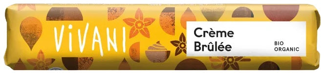 Vivani BIO Creme Brulee piena šokolādes batoniņš ar kraukšķīgo karameli, 40g