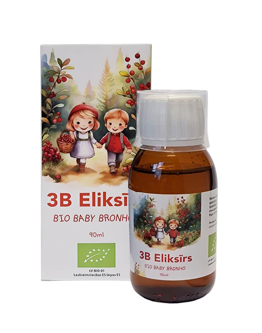 Diet Market uztura bagātinātājs bērniem 3B Eliksīrs BIO BABY BRONHO, 90ml
