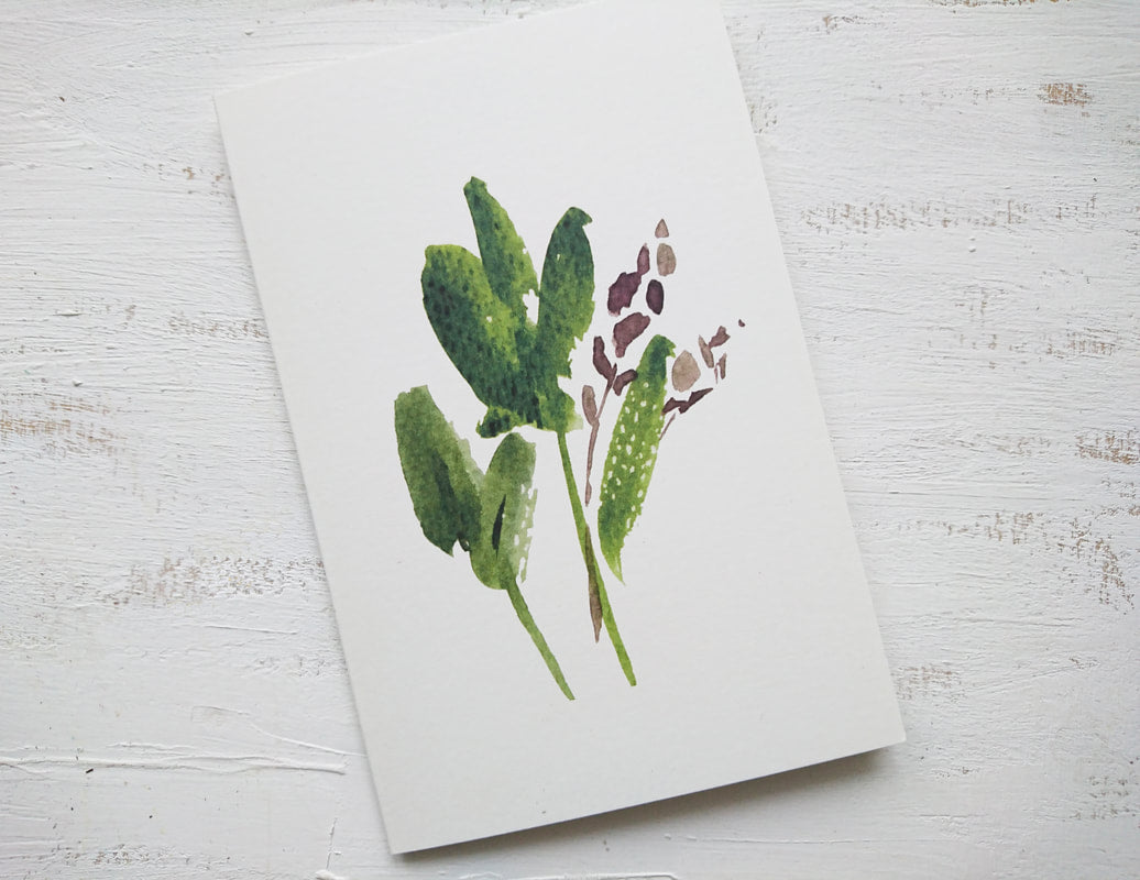 Mydesignpictures atverama kartīte 10*15 cm Green Leaves