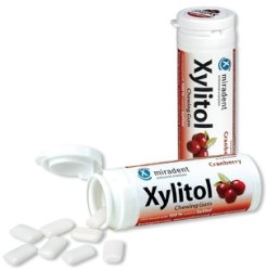 Miradent Xylitol dzērveņu košļājamā gumija ar ksilitolu, 30gb