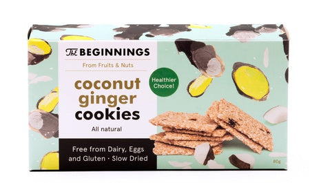 The Beginnings bezglutēna kokosa un ingvera cepumi, 80g