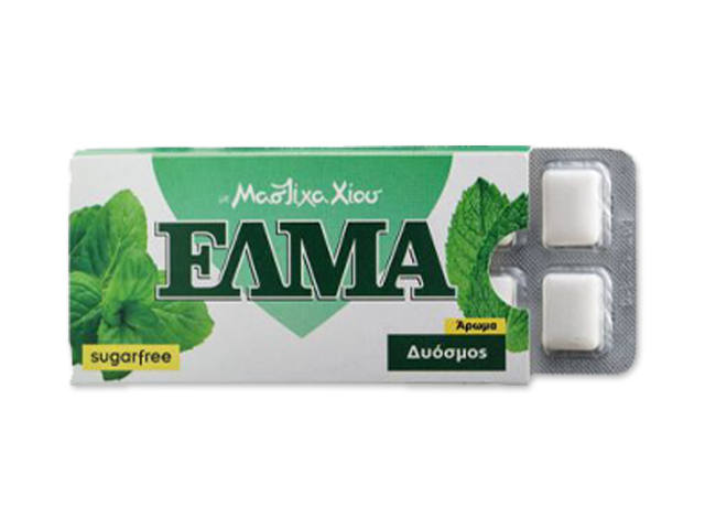 Mastixa Xiou Elma košļājamā gumija ar mastiku un piparmētru, bez pievienota cukura, 10gb. x 1,3g