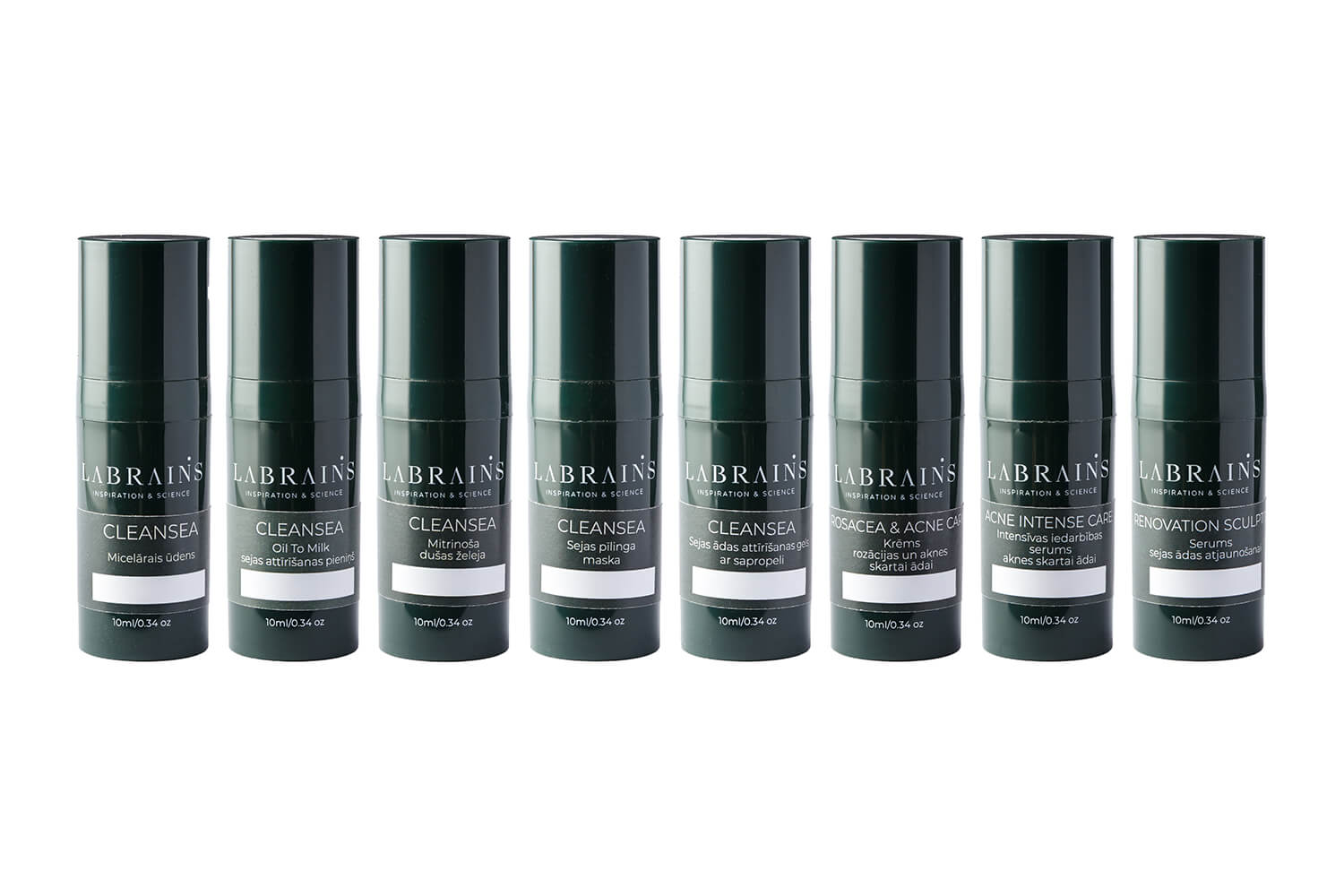 LABRAINS komplekts kombinētai, taukainai un problemātiskai ādai, 8 x 10ml
