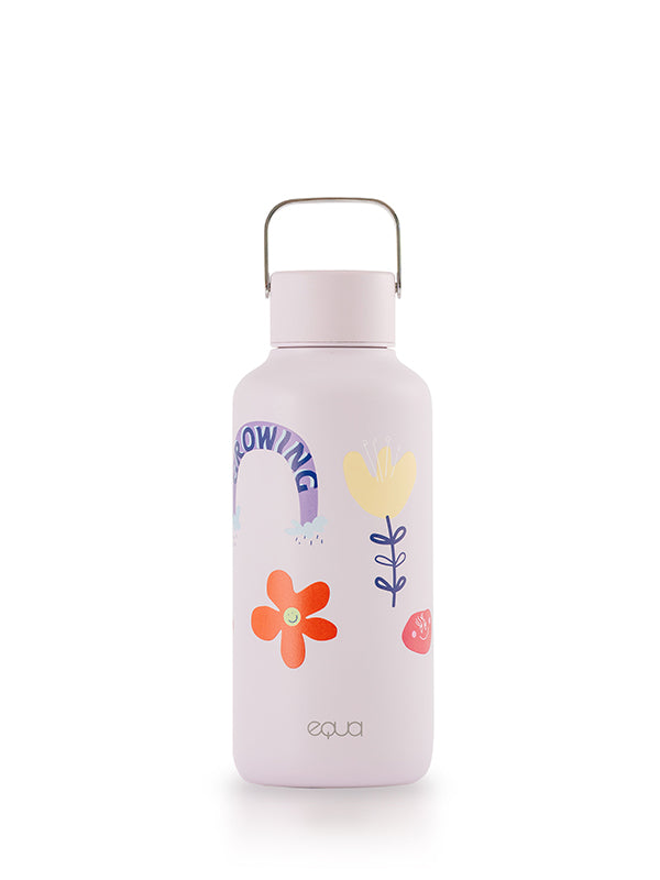 Equa Timeless tērauda ūdens pudele Flower, 600ml