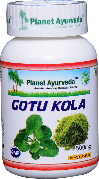 Planet Ayurveda uztura bagātinātājs Gotu Kola, 60kaps.