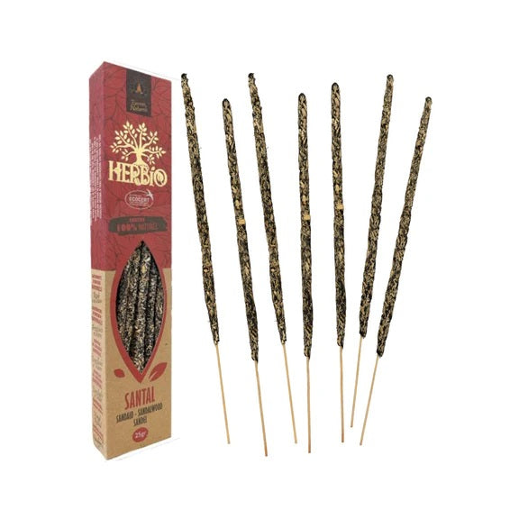 Herbio ar rokām darināti smaržkociņi ar sandalkoka aromātu "Sandalwood", 25g