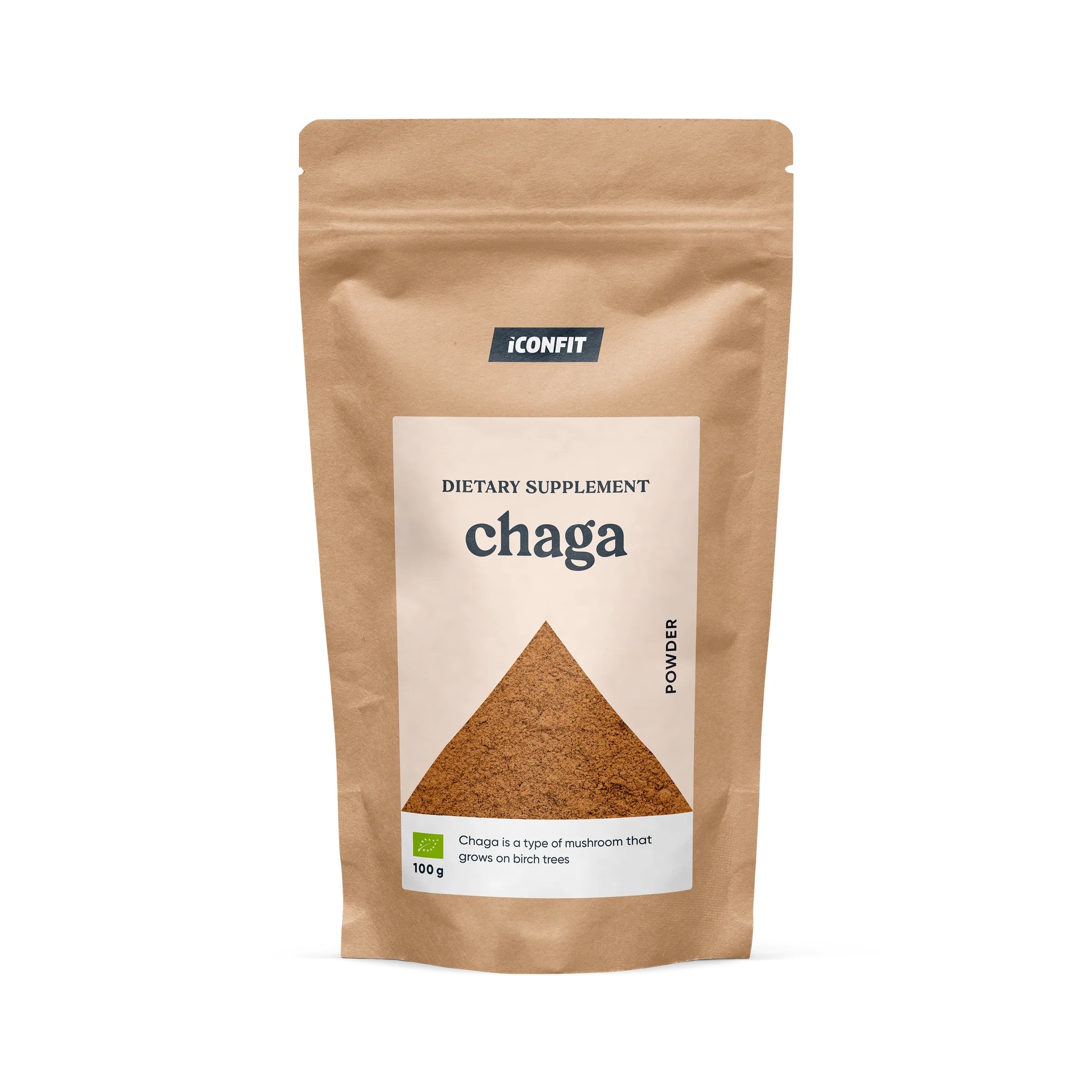 ICONFIT BIO uztura bagātinātājs Chaga (čagas) pulveris, 100g