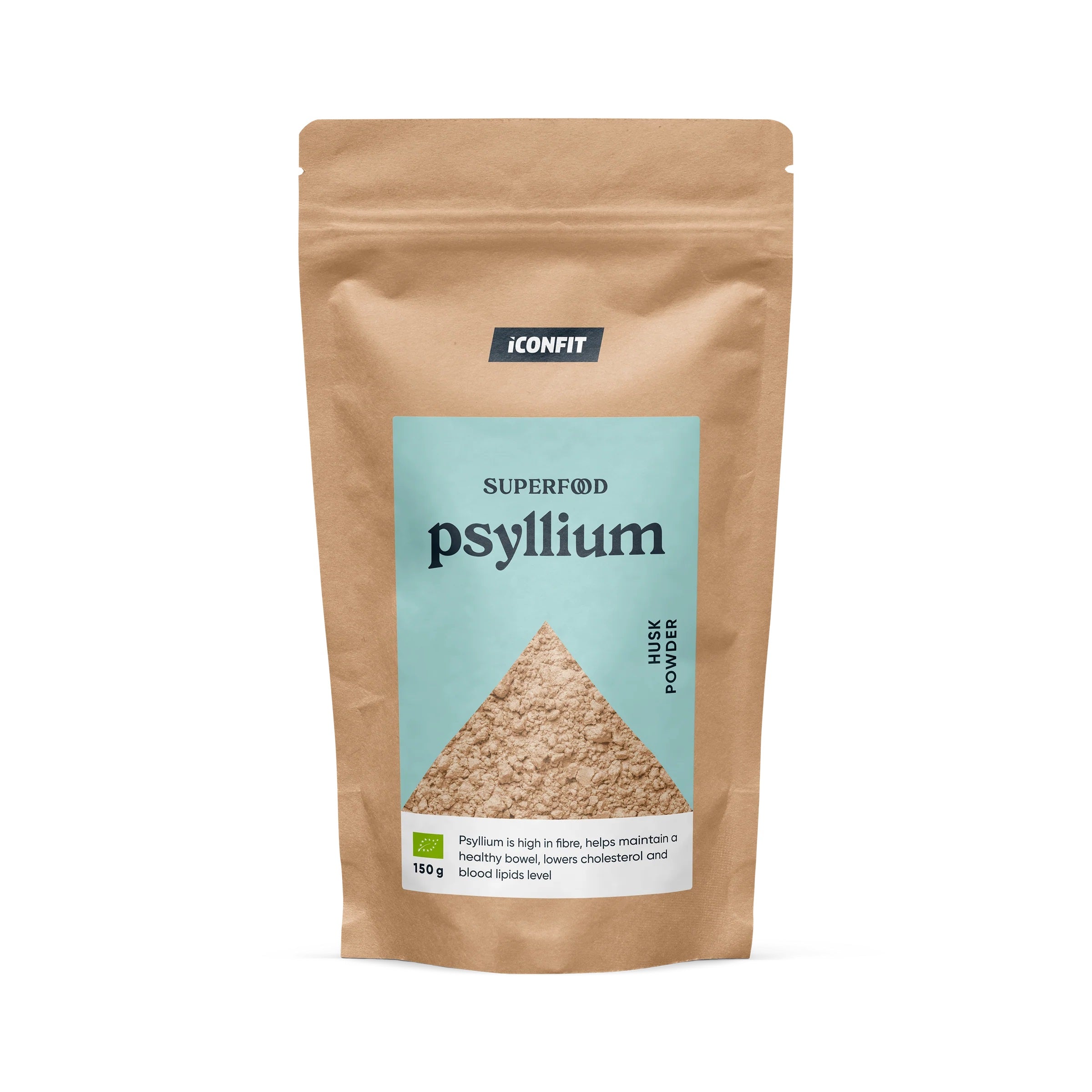 ICONFIT BIO ceļtekas sēklu sēnalu pulveris (psyllium), 150g