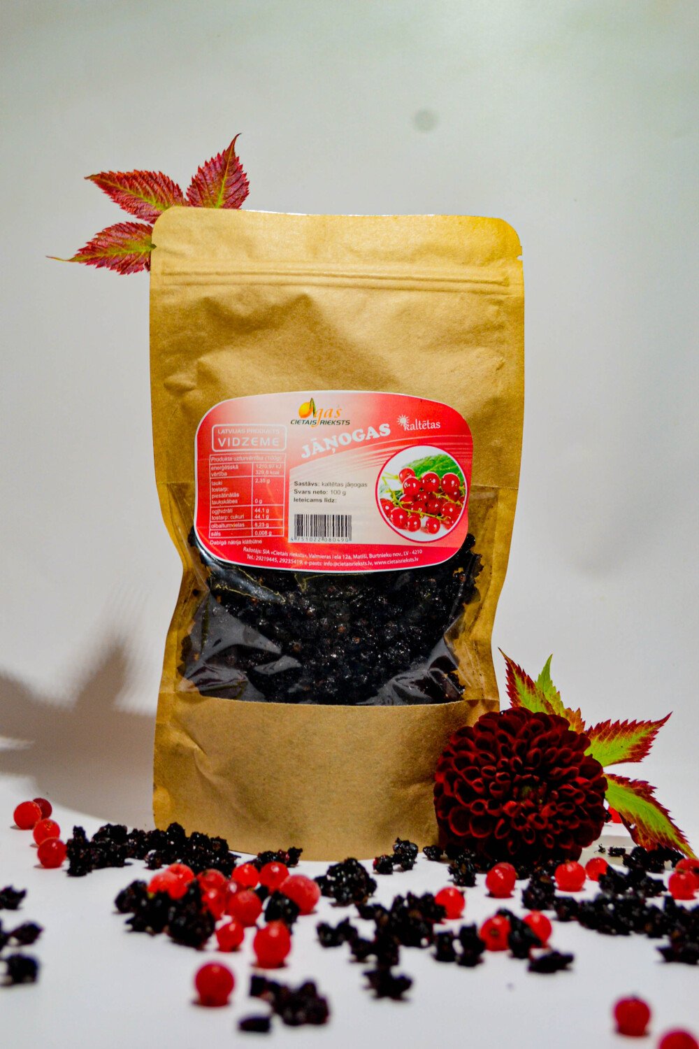 Cietais rieksts kaltētas jāņogas, 100g