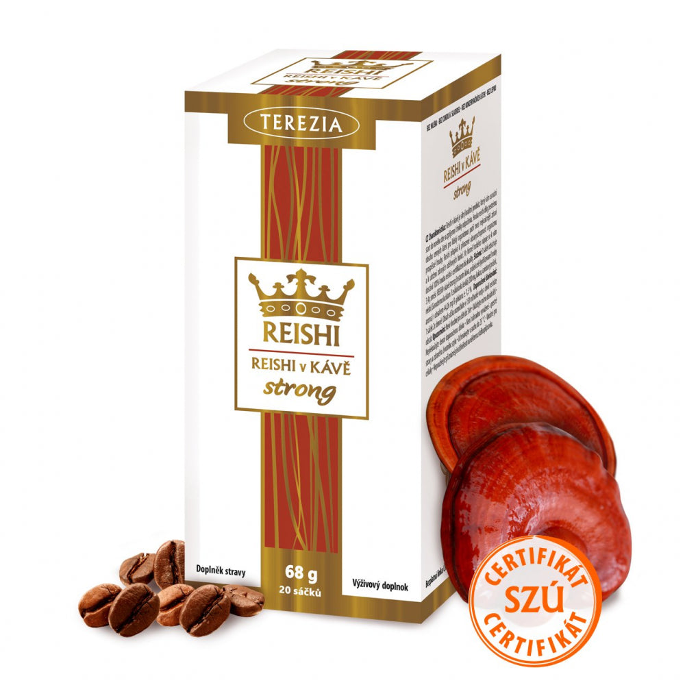 Terezia uztura bagātinātājs REISHI in COFFEE strong (kafija ar reiši sēni), 20pac. x 3,4g