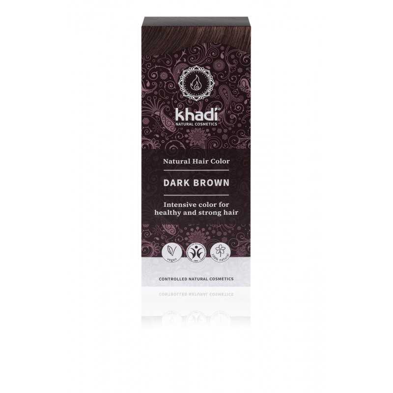 Khadi augu izcelsmes matu krāsa "Dark Brown", 100g