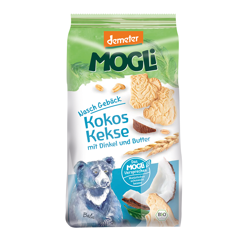 Mogli BIO speltas kviešu sviesta cepumi ar kokosriekstiem, 125g