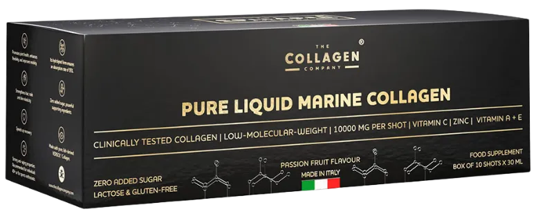 The Collagen Company uztura bagātinātājs Kolagēns ar marakujas garšu Pure Liquid Marine Collagen, 10 x 30ml