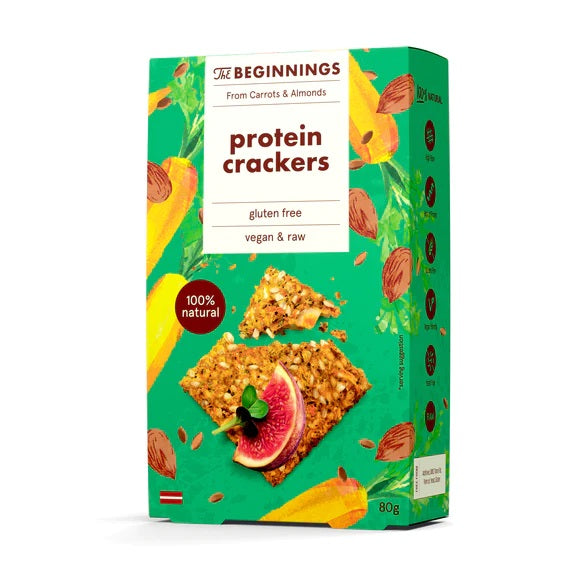 The Beginnings bezglutēna proteīna krekeri, 80g