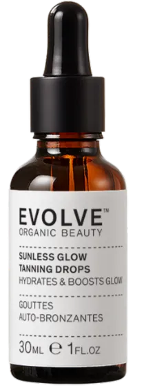 Evolve Organic Beauty pašiedeguma pilieni "Sunless Glow", 30ml