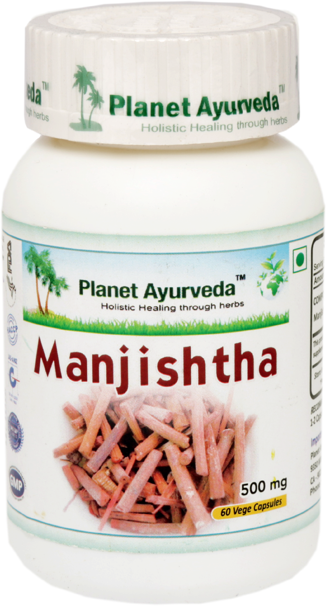 Planet Ayurveda uztura bagātinātājs Manjistha (sirdslapu rūbija), 60kaps.