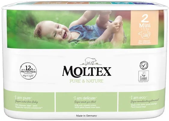 Moltex eko autiņbiksītes zīdaiņiem Mini 3 - 6 kg, 38gb.