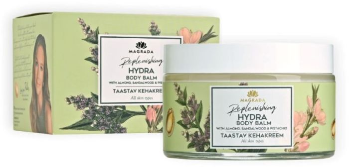 Magrada Hydra atjaunojošs ķermeņa krēms ar mandeļu, sandalkoka un pistāciju aromātu, 200ml