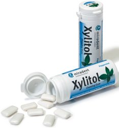 Miradent Xylitol piparmētras košļājamā gumija ar ksilitolu, 30gb