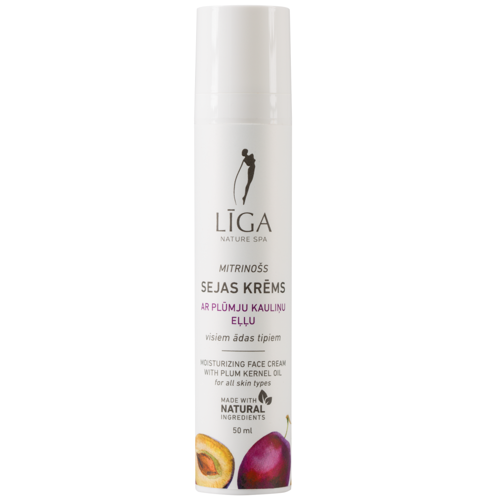Līga Nature SPA sejas krēms mitrinošs ar antioksidantiem un plūmju kauliņu eļļu, 50ml