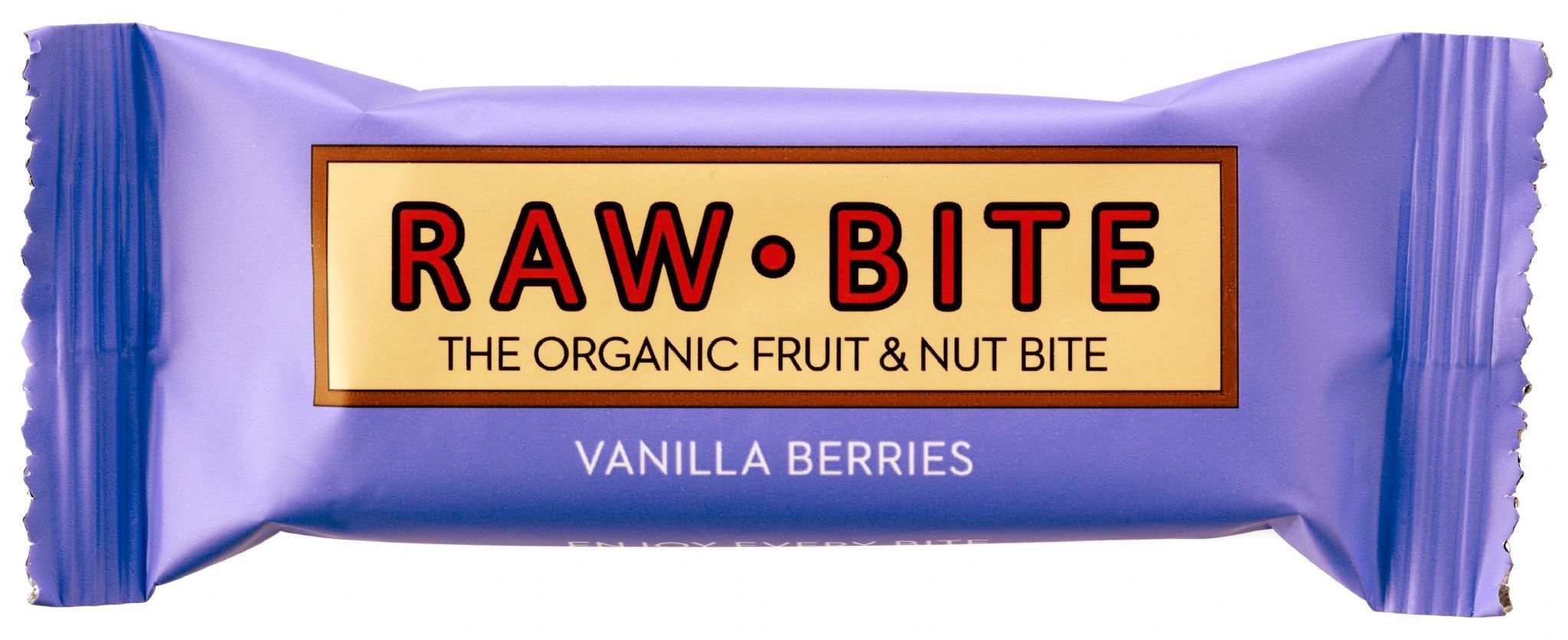 Raw Bite BIO augļu-riekstu batoniņš ar vaniļu un ogām (raw), 50g