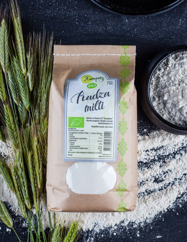 Kaņepītes BIO rudzu milti, 1kg