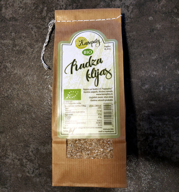 Kaņepītes BIO rudzu klijas, 200g