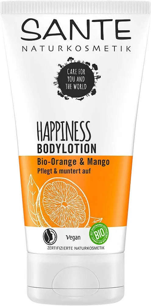 Sante ķermeņa losjons ar bio apelsīnu un mango ekstraktu Hapinness, 150ml