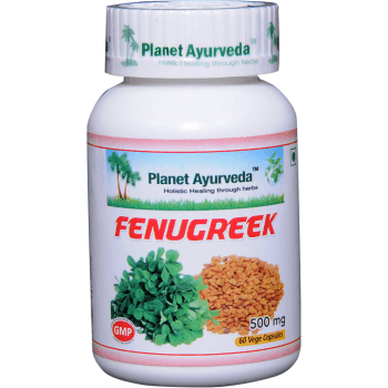 Planet Ayurveda uztura bagātinātājs Fenugreek (grieķu āboliņš), 60kaps.