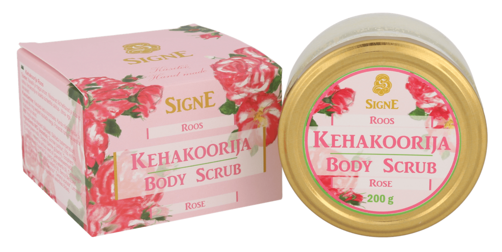 Signe Seebid ķermeņa skrubis ar rozi, 200g