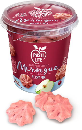 Pasti Lite ābolu bezē cepumi ar ogām, bez pievienota cukura, 35g