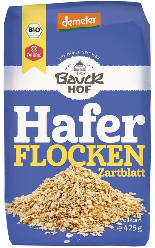 Bauckhof BIO pilngraudu auzu pārslas smalkās, 425g