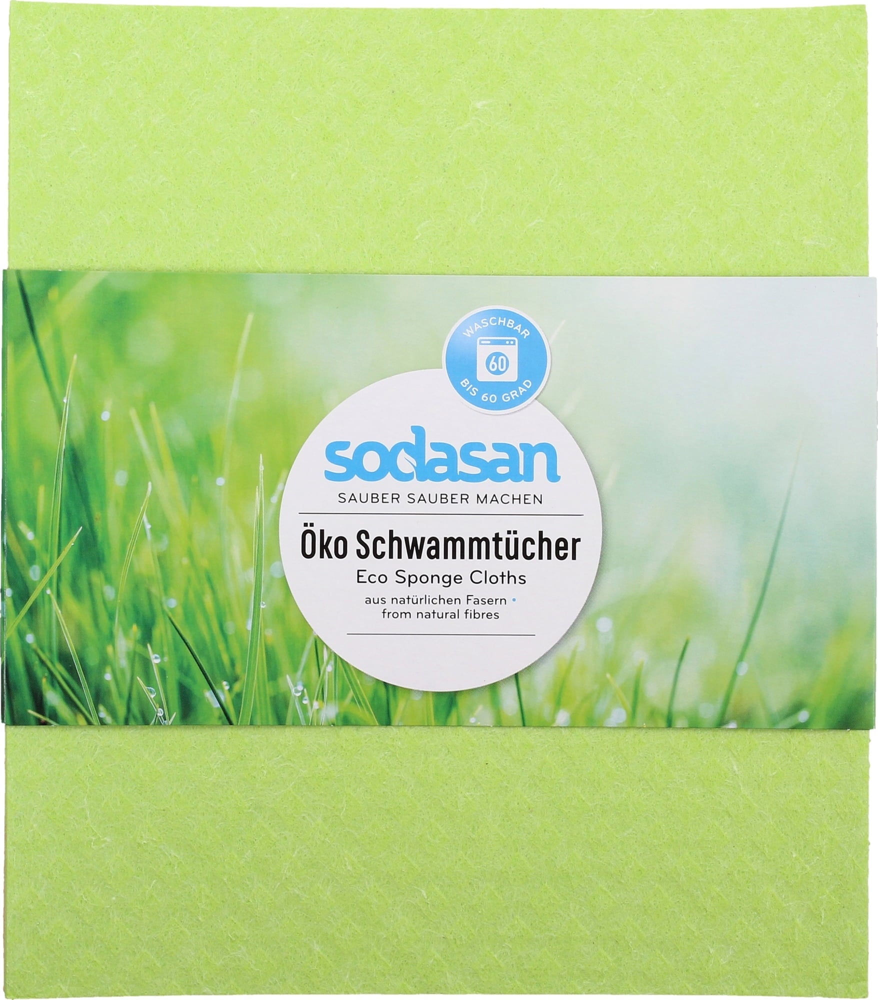 Sodasan eko sūkļveida drāniņas no dabīgām šķiedrām, 2gb.