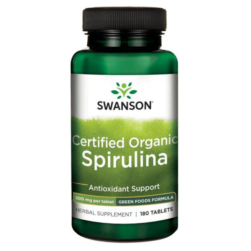 Swanson uztura bagātinātājs Spirulīna 500mg, 180 tabl.