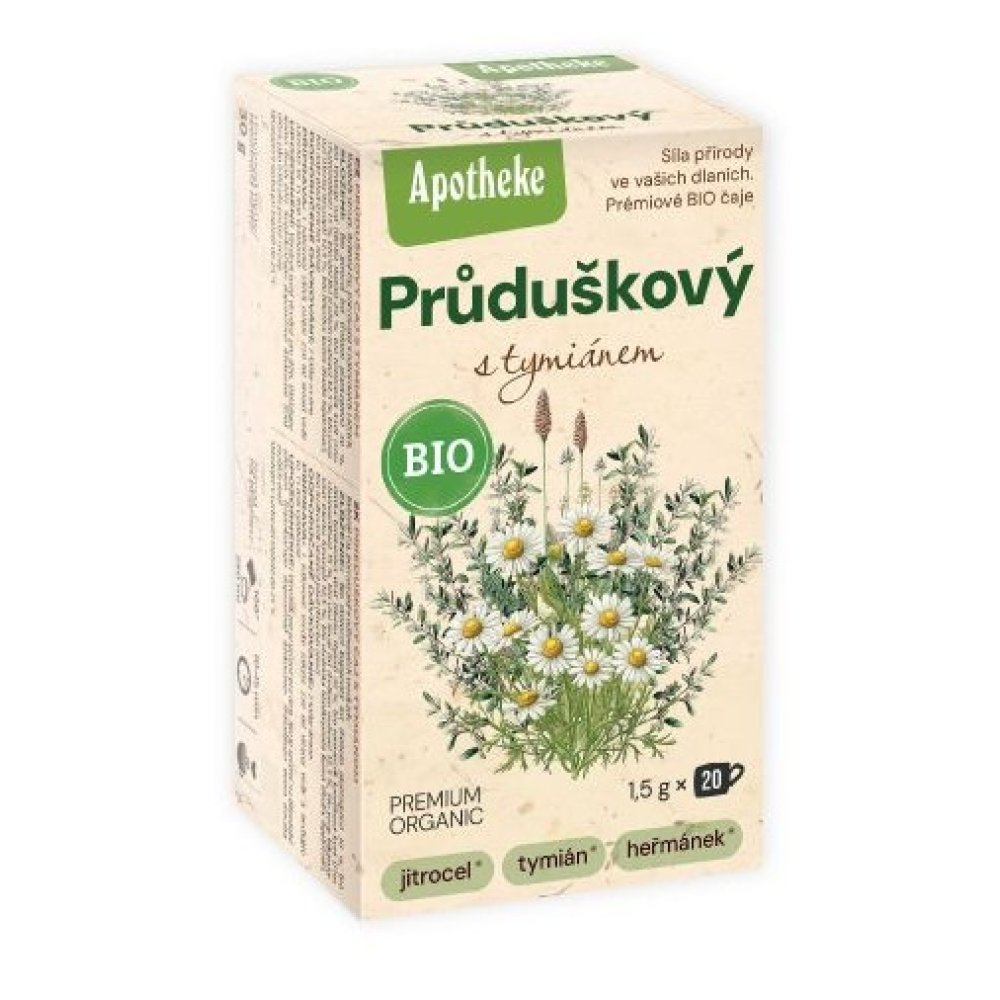 Apotheke BIO tēja bronhiem ar timiānu, 20 × 1,5 g