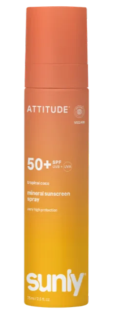 Attitude Sunly izsmidzināms saules aizsarglīdzeklis ar SPF50 „Tropical Coco“, 75ml