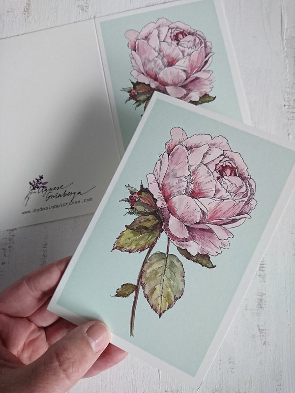 Mydesignpictures atverama kartīte 10*15 cm Romantic Vintage Rose