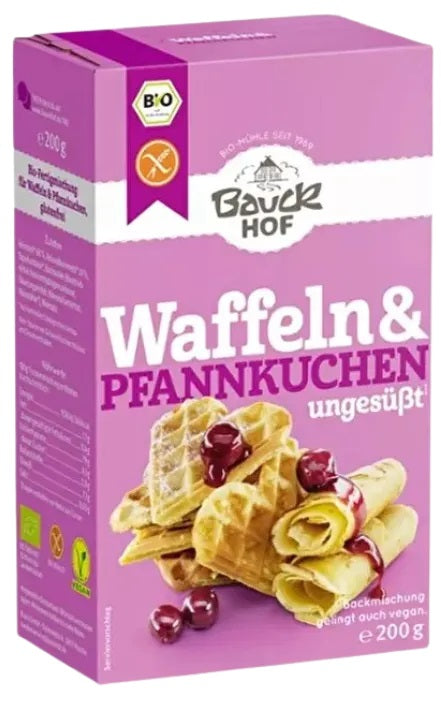 Bauckhof BIO bezglutēna pankūku un vafeļu maisījums, 200g