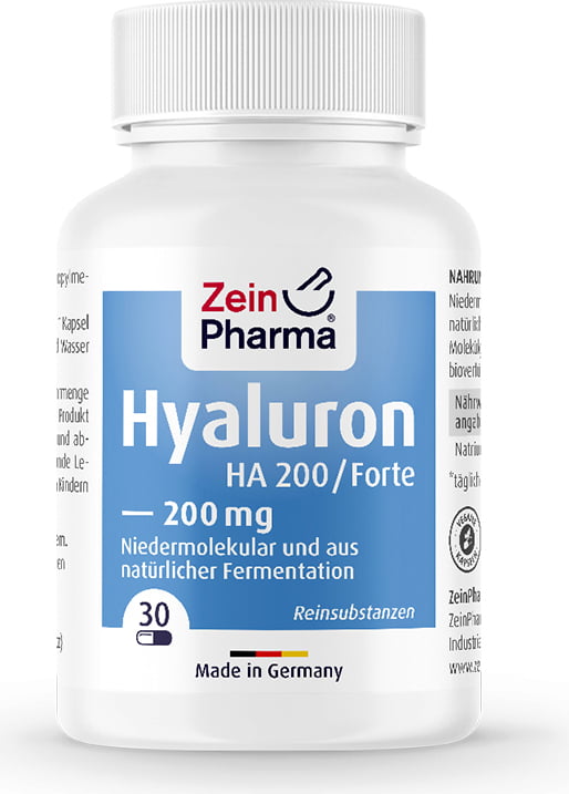 Zein Pharma uztura bagātinātājs Hyaluron HA 200 / Forte (hialuronskābe), 30 kaps.