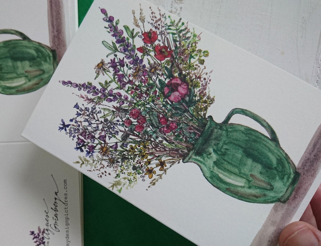 Mydesignpictures atverama kartīte Rustic Flowers 10*15 cm