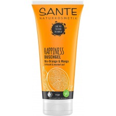 Sante dušas želeja ar bio apelsīnu un mango ekstraktu Happiness, 200ml