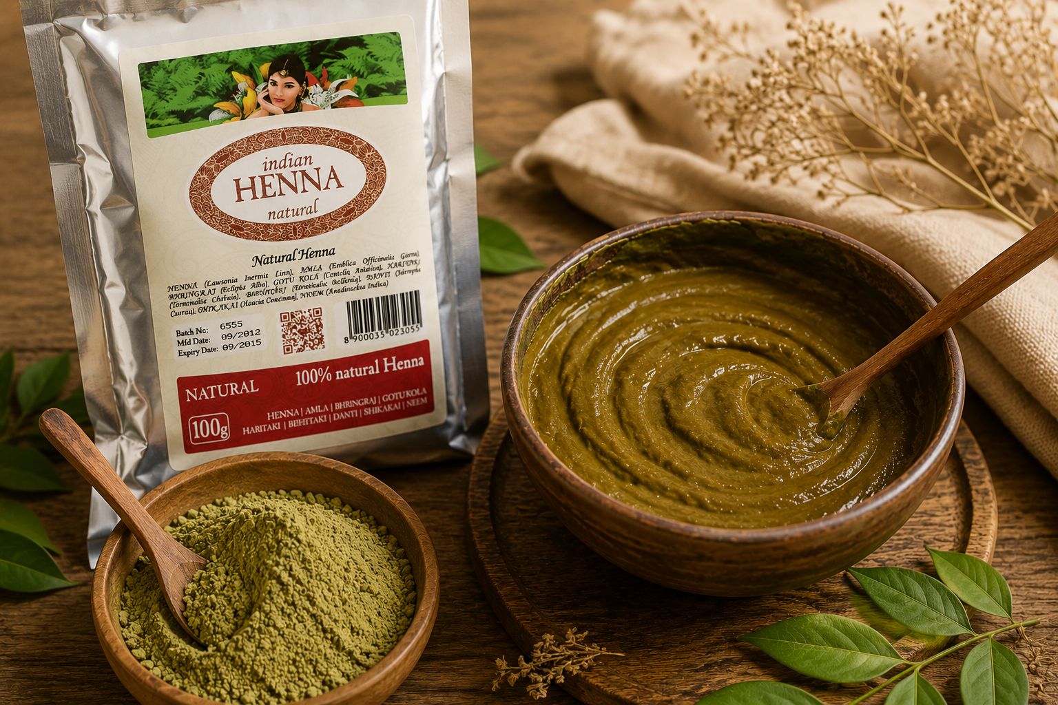 Henna matu krāsošanai – viss, kas jāzina par dabīgu matu krāsu