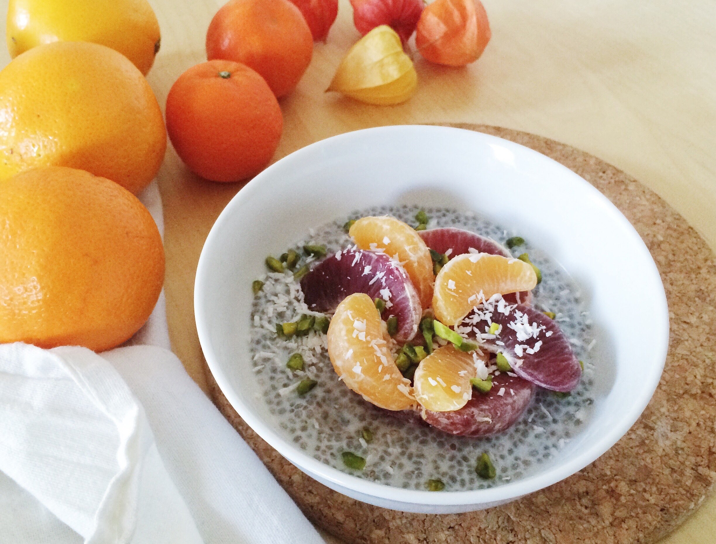 Recepte: Čia sēklu pudiņš ar apelsīniem un mandarīniem