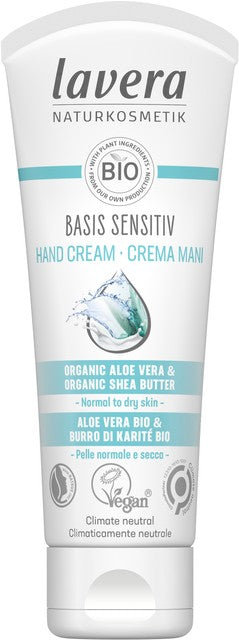 Lavera Basis Sensitiv roku krēms ar  bio alveju un šī sviestu, 75 ml