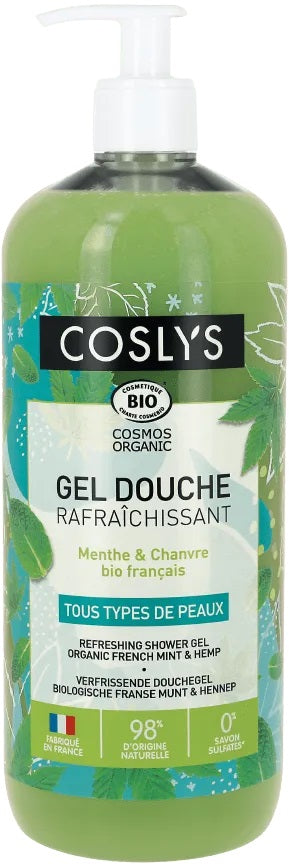 Coslys dušas želeja atsvaidzinoša ar piparmētrām un kaņepēm, 1l